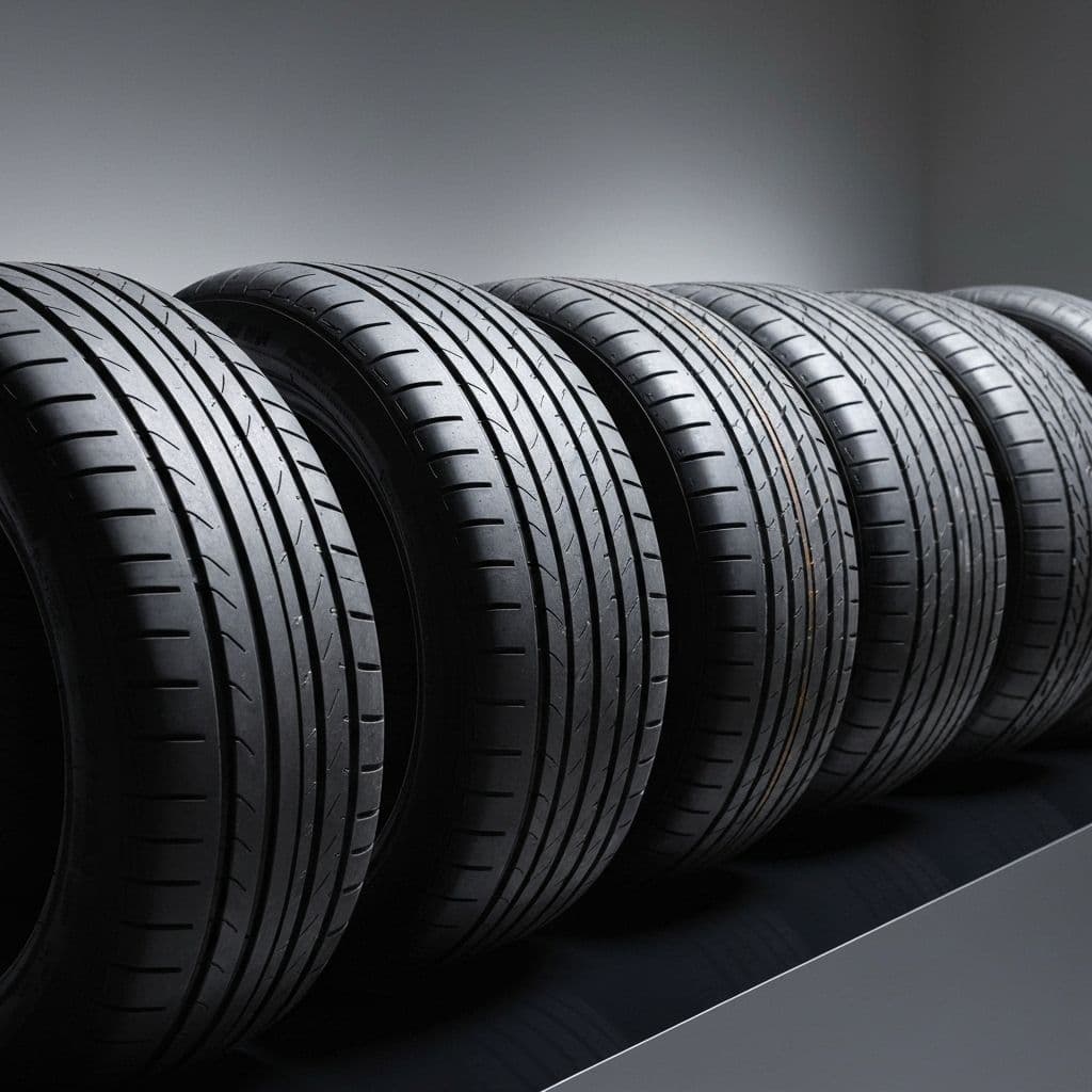 Premium dekk med detaljert mønster på rad